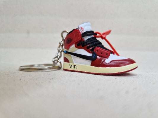 AJ1 X Off-White Mini Key Chain - Red & Black