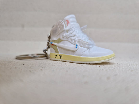 AJ1 X Off-White Mini Key Chain - White